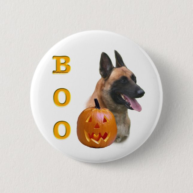 Belgian Malinois Boo Button (Front)
