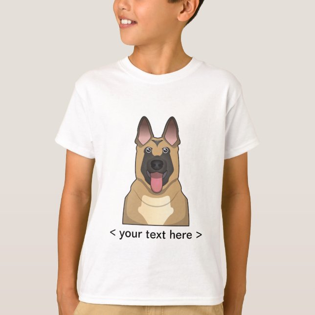 Belgian Malinois Cartoon Personalized T-Shirt (Front)