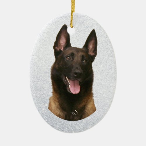 belgian malinois ceramic ornament