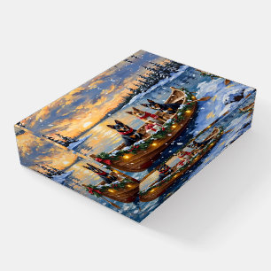Belgian Malinois Christmas Boat Holiday Paperweight