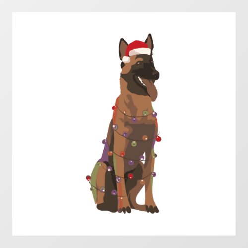 Belgian Malinois Christmas Lights Xmas Dog Lover Floor Decals