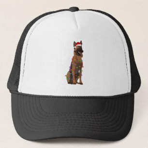 Belgian Malinois Christmas Lights Xmas Dog Lover S Trucker Hat