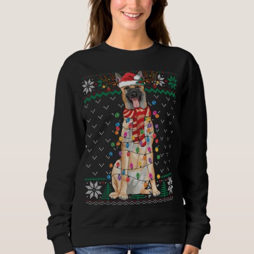 Belgian Malinois Christmas Ugly Sweater Funny Dog 