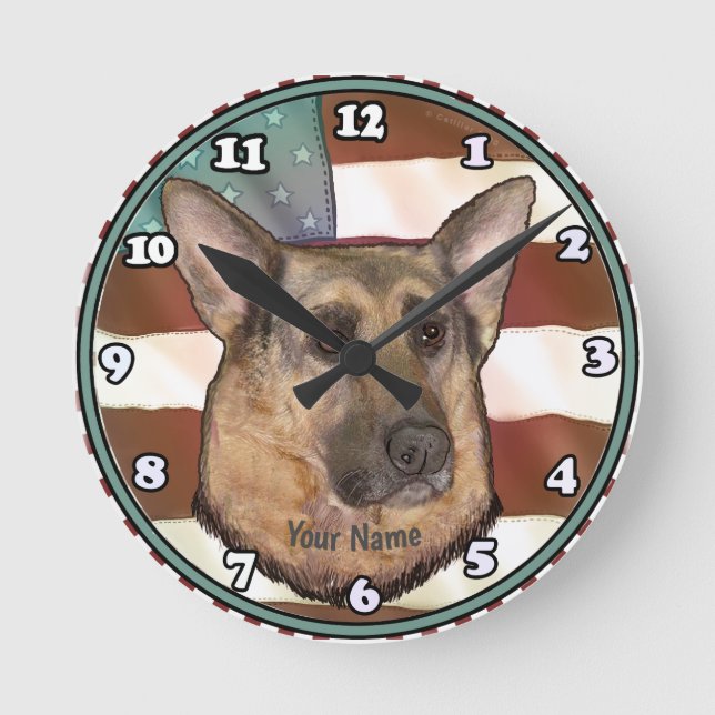  Belgian Malinois clock (Front)