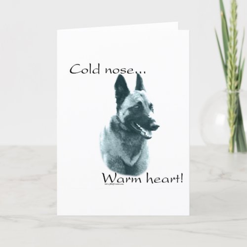 Belgian Malinois Cold Nose Warm Heart Holiday Card