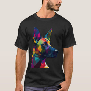 Belgian Malinois  Colorful Pop Belgian Malinois T-Shirt