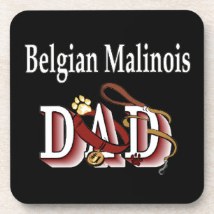 Belgian Malinois Dad Beverage Coaster