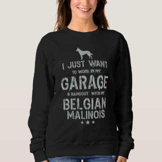 Belgian Malinois Dad Garage Men Hang Sweatshirt