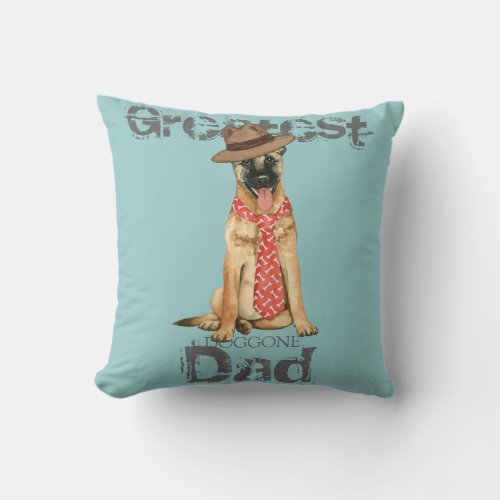 Belgian Malinois Dad Throw Pillow