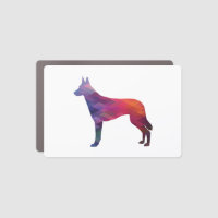 Belgian Malinois Dog Breed Silhouette Geometric Pa