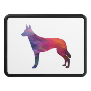 Belgian Malinois Dog Breed Silhouette Geometric Pa Hitch Cover