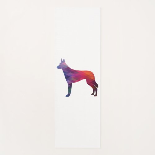 Belgian Malinois Dog Breed Silhouette Geometric Pa Yoga Mat