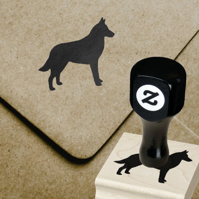 Belgian Malinois Dog Breed Silhouette Rubber Stamp (Creator Uploaded)