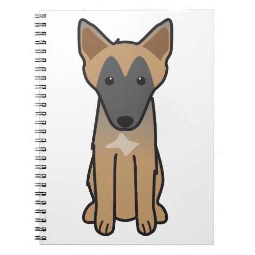 Belgian Malinois Dog Cartoon Notebook