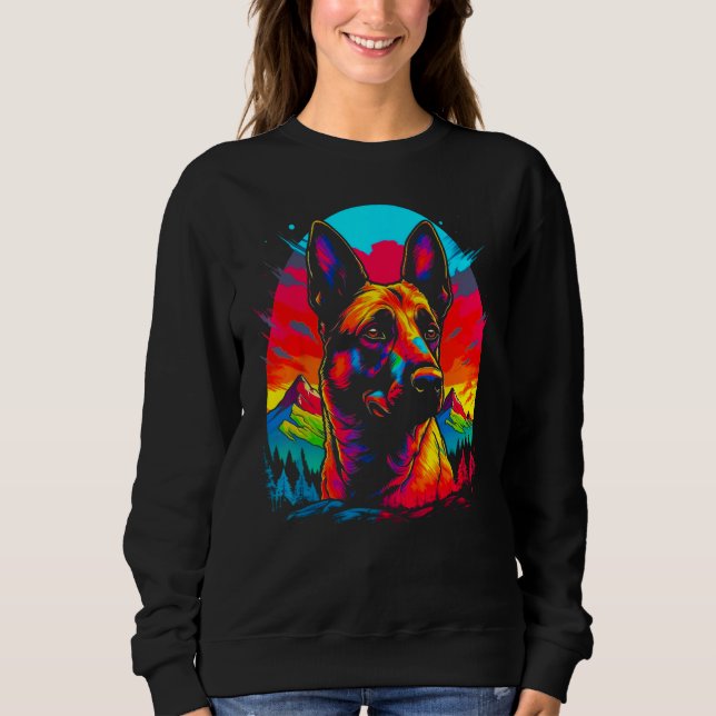 Belgian Malinois Dog Design Sweatshirt (Front)