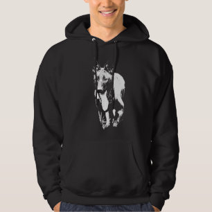Belgian Malinois Dog Face Minimalist Silhouette Hoodie