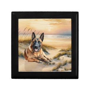 Belgian Malinois Dog Lover Sandy Beach Gift Box