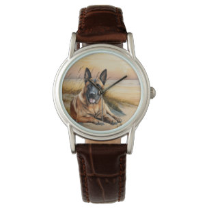 Belgian Malinois Dog Lover Sandy Beach Watch