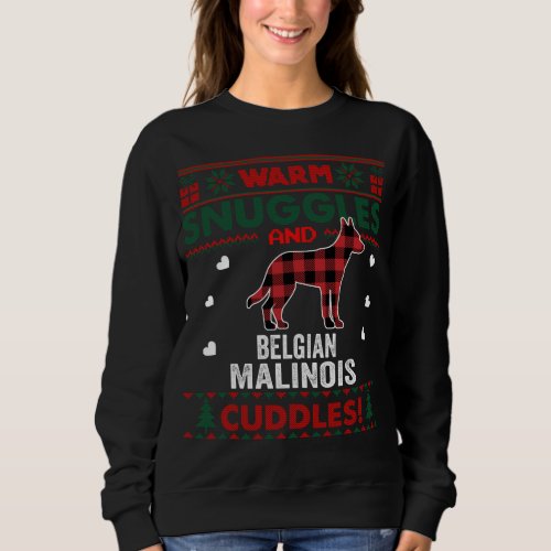 Belgian Malinois Dog Lover Xmas Gifts Ugly Christm Sweatshirt