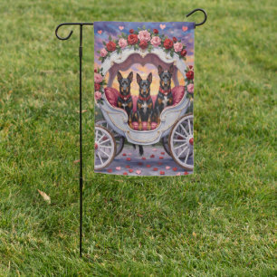 Belgian Malinois Dog Valentine's Day Garden Flag