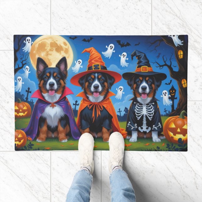 Belgian Malinois Dogs Pumpkin Halloween Funny  Doormat (Indoor)