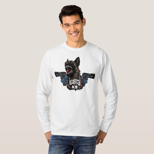 Belgian Malinois ELITE K9 GUN T-Shirt (Front Full)