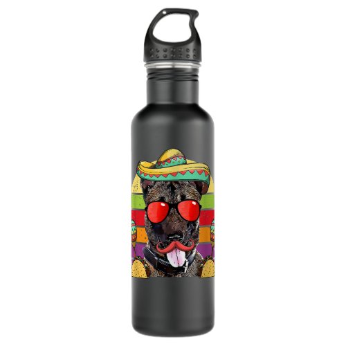 Belgian Malinois Fiesta Dog Tacos Cinco de Mayo  Stainless Steel Water Bottle