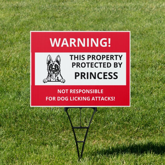 BELGIAN MALINOIS | Funny Beware of Dog Sign (Insitu)