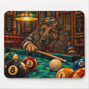 Belgian Malinois, Geometric Mosaic Mouse Pad