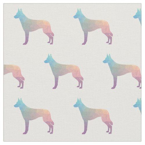 Belgian Malinois Geometric Pattern Silhouette Past Fabric