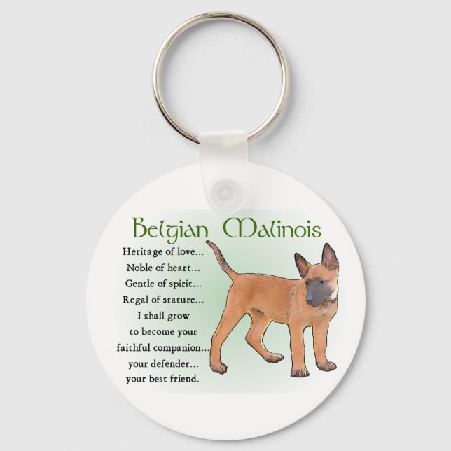 Belgian Malinois Gifts Keychain (Front)
