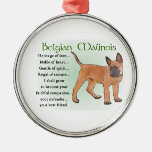 Belgian Malinois Heritage of Love Metal Ornament