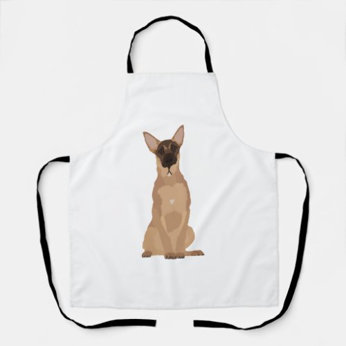 Belgian Malinois Illustration Apron