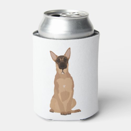 Belgian Malinois Illustration Can Cooler