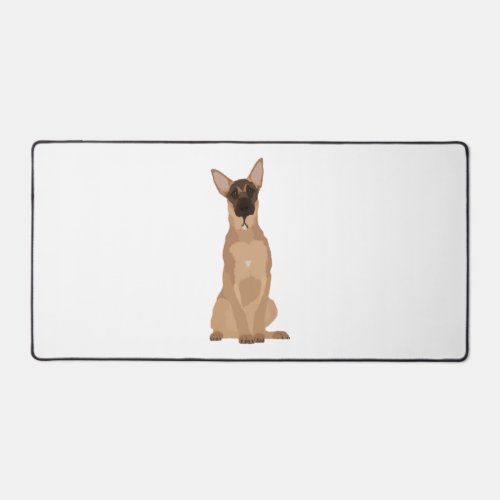 Belgian Malinois Illustration Desk Mat