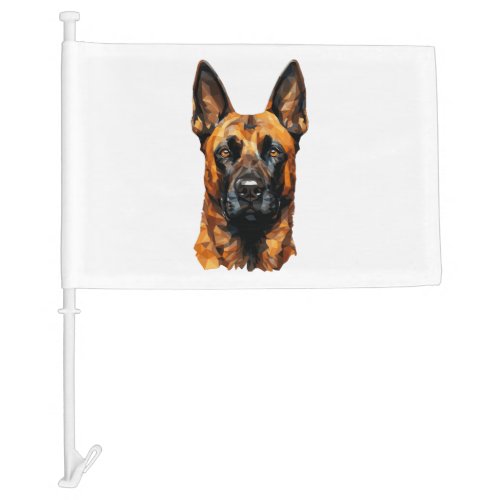 Belgian Malinois in Polygon Style Classic T_Shirt Car Flag