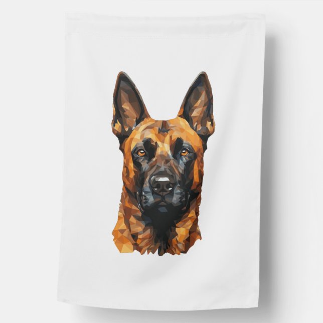 Belgian Malinois in Polygon Style Classic T-Shirt House Flag (Front)