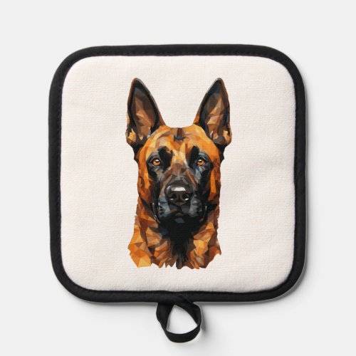 Belgian Malinois in Polygon Style Classic T_Shirt Pot Holder