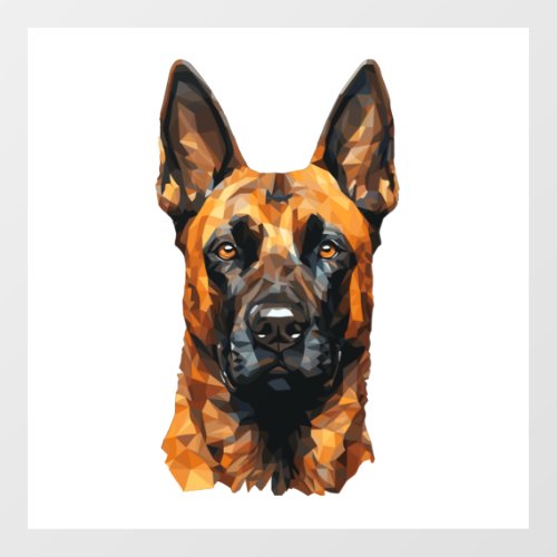 Belgian Malinois in Polygon Style Classic T_Shirt Wall Decal