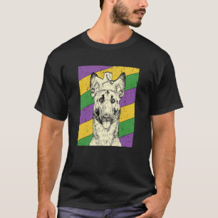 Belgian Malinois Jester Mardi Gras Dog Mom or Dad T-Shirt