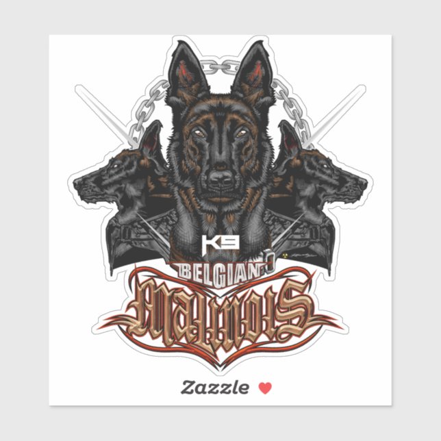 Belgian Malinois K9 Force - ELIT3 Sticker (Sheet)