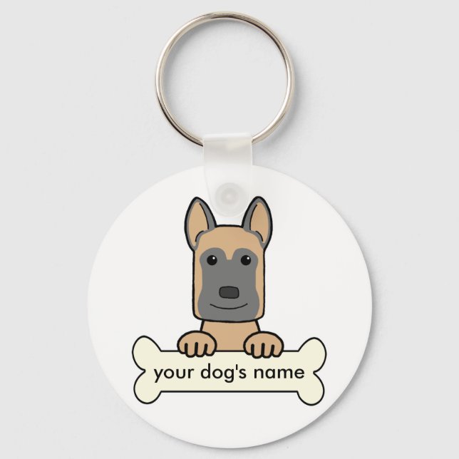 Belgian Malinois Keychain (Front)