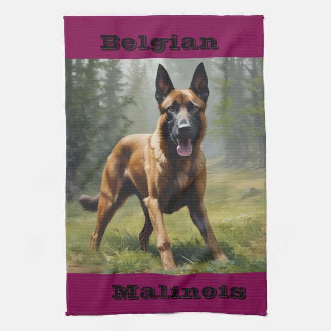 Belgian Malinois Kitchen Towel (Vertical)