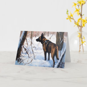 Belgian Malinois Let It Snow Christmas Card