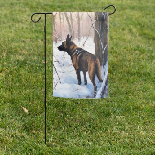 Belgian Malinois Let It Snow Christmas Garden Flag