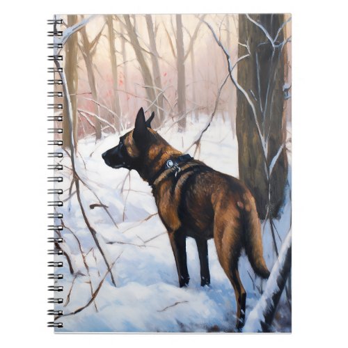 Belgian Malinois Let It Snow Christmas Notebook