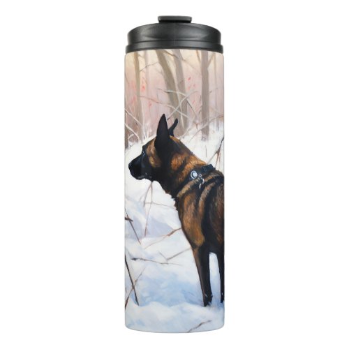 Belgian Malinois Let It Snow Christmas Thermal Tumbler