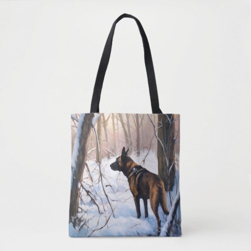 Belgian Malinois Let It Snow Christmas Tote Bag