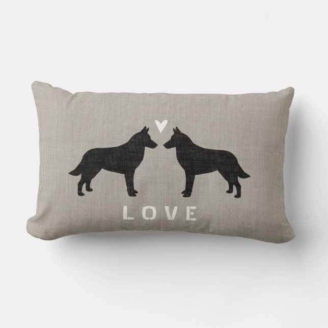 Belgian Malinois Love Lumbar Pillow (Front)