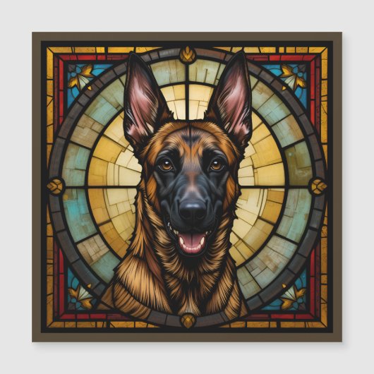 Belgian Malinois Magnet Card (Front)